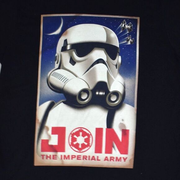 Star Wars Stormtrooper Black Graphic T-Shirt Size Large Cotton Tee - Picture 2 of 6